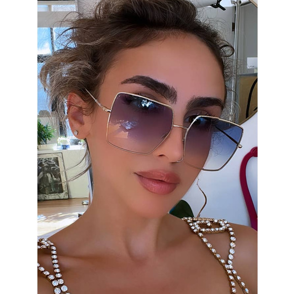 Burberry Accessories New Burberry Be333 Daphne Gold Metal Square